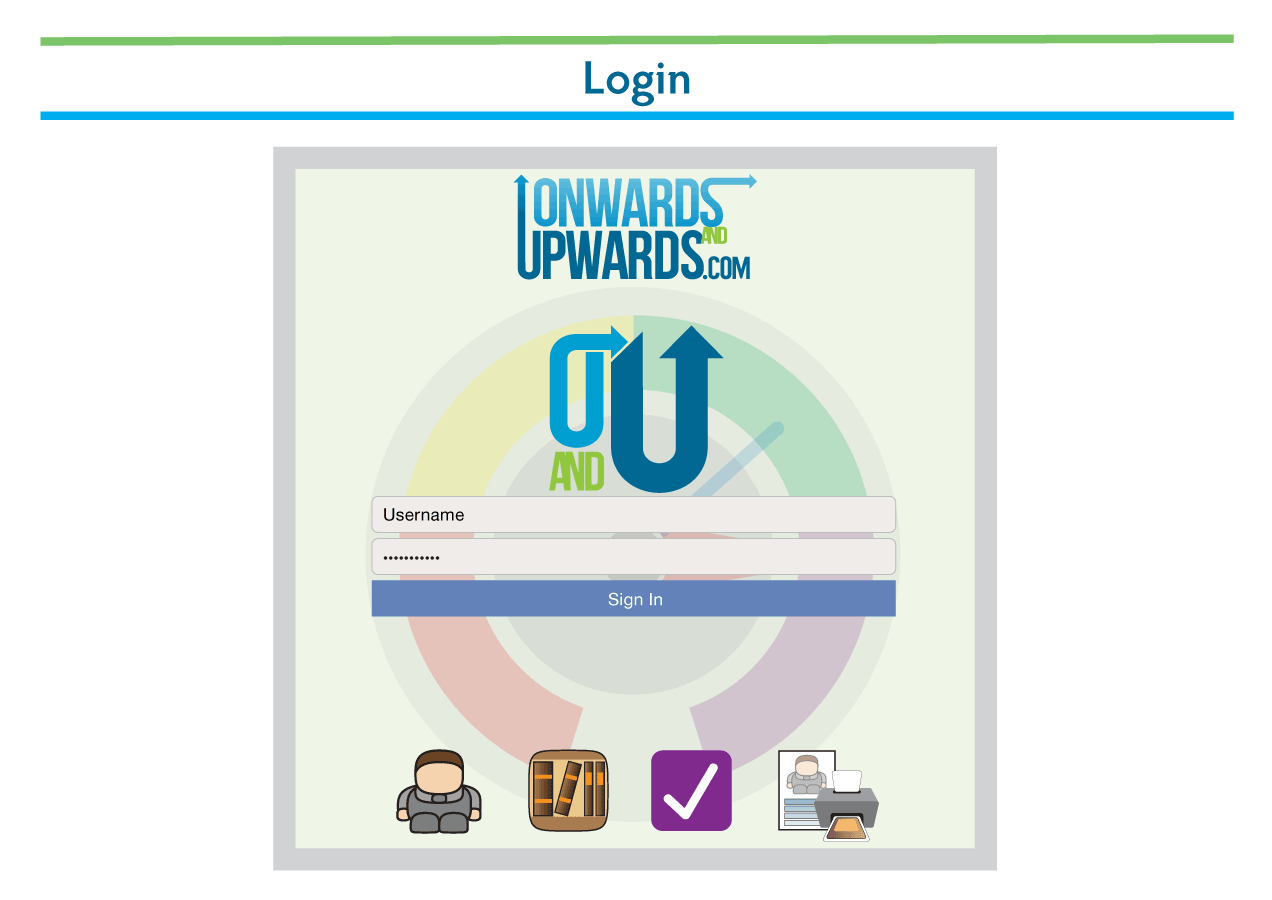 OnwardsandUpwards login screen